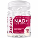NAD+ Naisten lisäosa - NMN Vaihtoehto: β-NAD+, Trans- Resveratrol, CoQ10, D-Ribose - edistää solun uudistumista, energia, ja Radiant ihon terveys - 60 kapselia Advanced