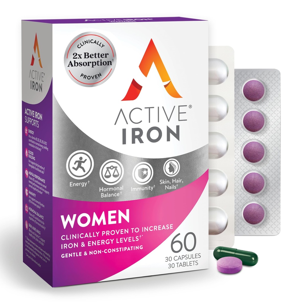 Aktiivinen rauta Supplement 25 mg + monivitamiini naisille ...