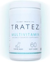 Monivitamiini täydentää koirille, 60 pehmeää purukumia 25 tärkeää vitamiinia ja ravintoaineita, Advanced Formula Premium tukea ihon ja takin, hip ja yhteinen liikkuvuus ja parannettu digestio
