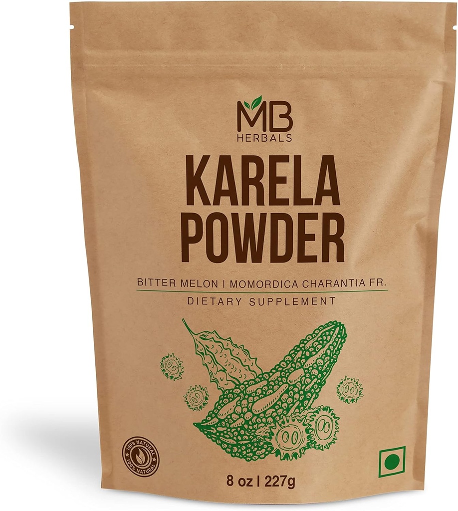 MB Herbals De- Seeded Karela Powder 8 oz / 227 Gram (0.5 lb) 