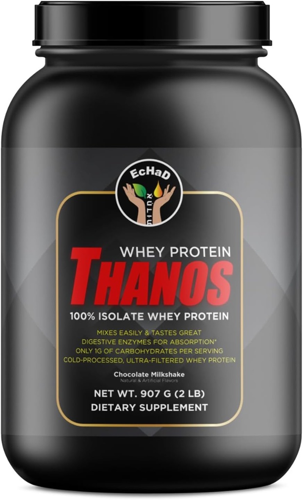 EcHAD WHEY Protein Thanos - 100% Isolate Whey Protein, Chocolate Milkshake Flavor, 907 G (2 LB) - Ravintolisä