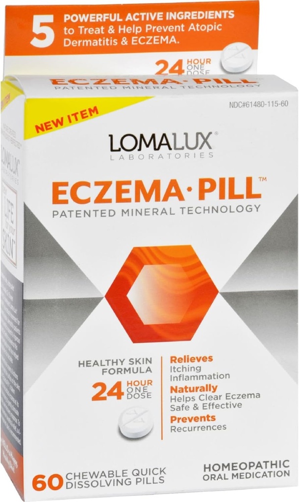 Loma Lux Laboratories akne ekseema - purutabletti - nopea liukeneminen - 60