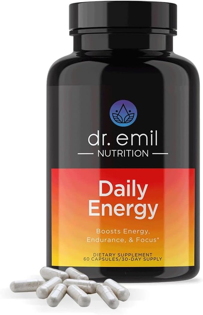 DR. EMIL NUTRITION Daily Energy Supplement - Sugar Free Energy Pills med 160mg koffein per portion - Energibooster & Focus Supplement med Guarana Extract, L-Taurin & L-Theanin