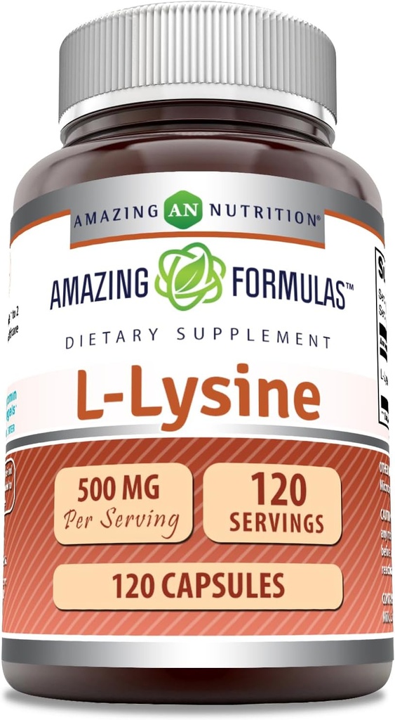 Hämmästyttävä Formula L-Lysine 500 mg kapselit Aminohappo Supplement 