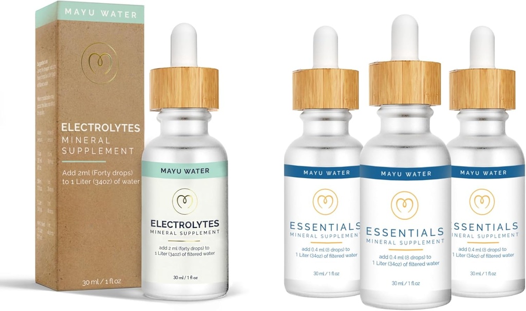 mayu Trace Mineral Drops (3Pack) + Elektrolyyttivesitippa