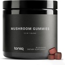 Mushroom Gummies - Ultra High Potency 10:1 Extract med Lion's Mane, Chaga & Reishi - Kraftfull 10-Mushroom Blend - Tredjeparts Lab Testad - 90 Gummies