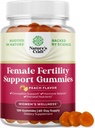 Fertilitet Gummies för kvinnor som försöker bli gravid - Yummy Gummy Fertility Supplement för kvinnor med Myo-Inositol Folic Acid & Vitex Chasteberry - Vegan Non-GMO & Gluten Free - Juicy Peach (60 portioner)