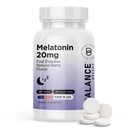 Balancebreens Melatoniini 20 mg Nopea liuotus Tabletit - korkea teho, nopea näytteleminen, luonnollinen uni tuki 