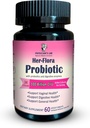 Läkarens Lab Her-Flora Women's Probiotic 100 Billion CFU per Capsule, Non-GMO, 34 Strains, med Prebiotics & Digestive enzymer, Gut & Vaginal Health, HPylori Support, 60 Veg Caps, 2-månaders Supply!