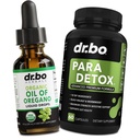 Oregano Oil Organic Liquid Drops & Gut Health Caps - Olja av Oregano Drops Tincture Extract & Intestinal Pills Herbal Wormwood Black Walnut Cloves Immune Support - Herbal Organic