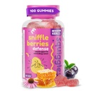 Squiggles Sniffle Marjat Elderberry Gummies with Bee Propolis & Echinacea, Kids Immuuni Booster, Propolis Gummies for Health, Toddler vitamiineja immuunitukea, maukas purukumi (100 kreivi)