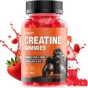 HOOLOO Kreatin Gummies 5000mg Kreatinmonohydrat, 1000mg BCAA per portion - Tuggbar Vegan Sugar Free Gummies, jordgubbssmak (1 månads leverans)
