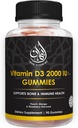 Halal-vitamiini D3 Gummies for Adult, Miehet ja naiset ... 1000IU - 2000IU ... tukee luuta, immuniteettia ja sydänterveyttä... Kasvisruokaa, ei-muuntogeenisiä organismeja, gluteeniton...
