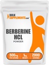 BulkSupplements.com Berberine HCl Powder - berberiini Supplement, berberiini 500 mg, berberiinijauhe - Gluteeniton, 500 mg per tarjoilu, 1 kg (2,2 lbs) (pakkaus 1)