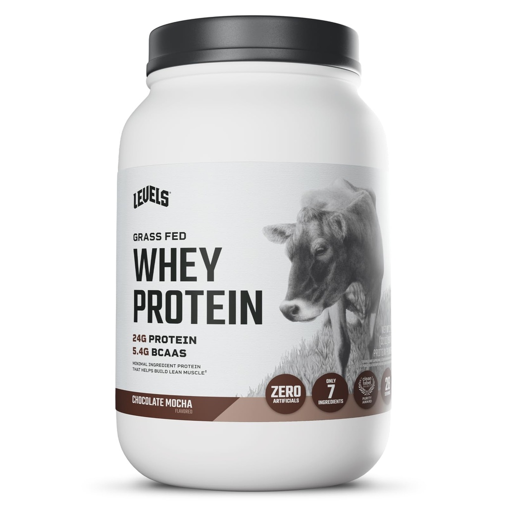 Tasot Grass Fed Whey Protein Powder, Ei keinotekoisia, 24G proteiinia, suklaamocha, 2LB