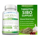 Hyväksytty Science Siboprin - 60 kapselia - Tuki Gut Balance, rauhoittaa suoliston ärsytys, apua kramppien ja turvotus - Caprylic Acid, Barberry, Oregano - Vegan