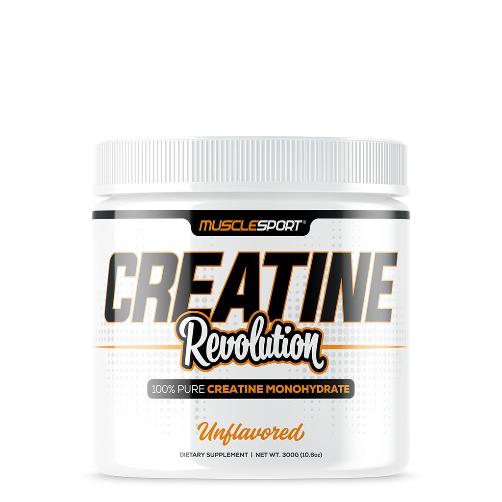 Lihasport Kreatiini Monohydraatti Powder - Micronized Creatiini Monohydraatti - Energia, vahvuus ja kestävyys - 300g, Mautonta
