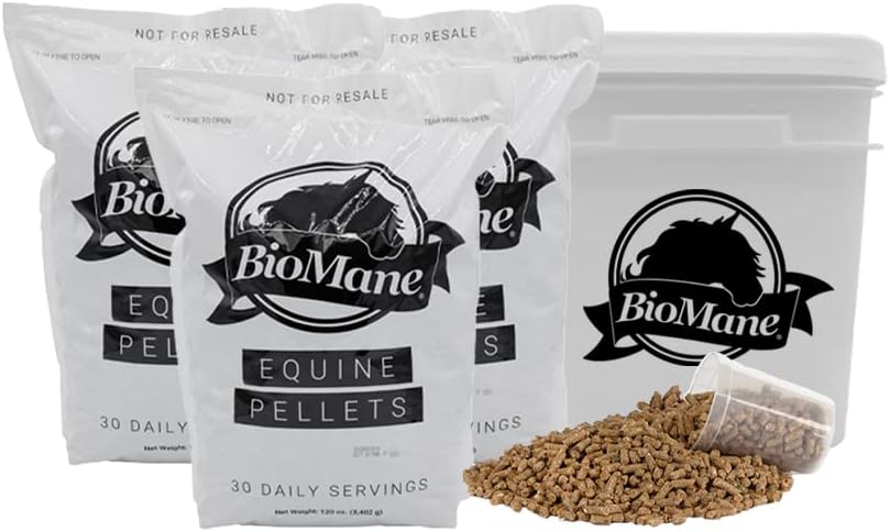 BioMane Equine Pellet- 90 päivän tarjonta (Hair Nutrition Supplement for Horses)