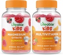 Elävät magnesium lapset + monivitamiiniset lapset, Gummies Bundle - Suuri makupala, vitamiini täydentää, gluteeniton, GMO vapaa, purukumi