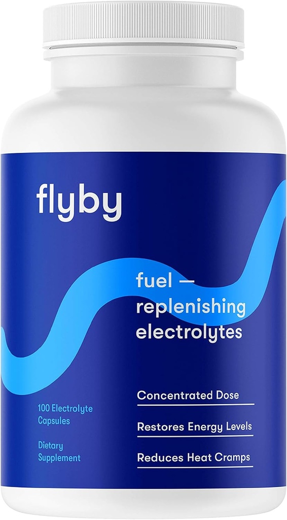 Flyby Electrolyte Replacement Tablets - Pillerit ja kapselit nopea nesteytys, Recovery, Keto & Kramps - Suolat, Magnesium, Kalium, Natrium - Paleo, Keto & Vegan Friendly - 100 kapselia