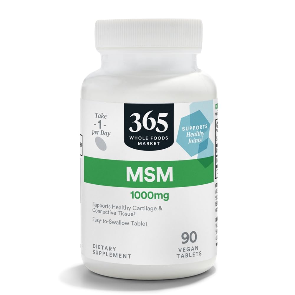 365 mennessä Whole Foods Market, MSM 1000Mg, 90 tablettia