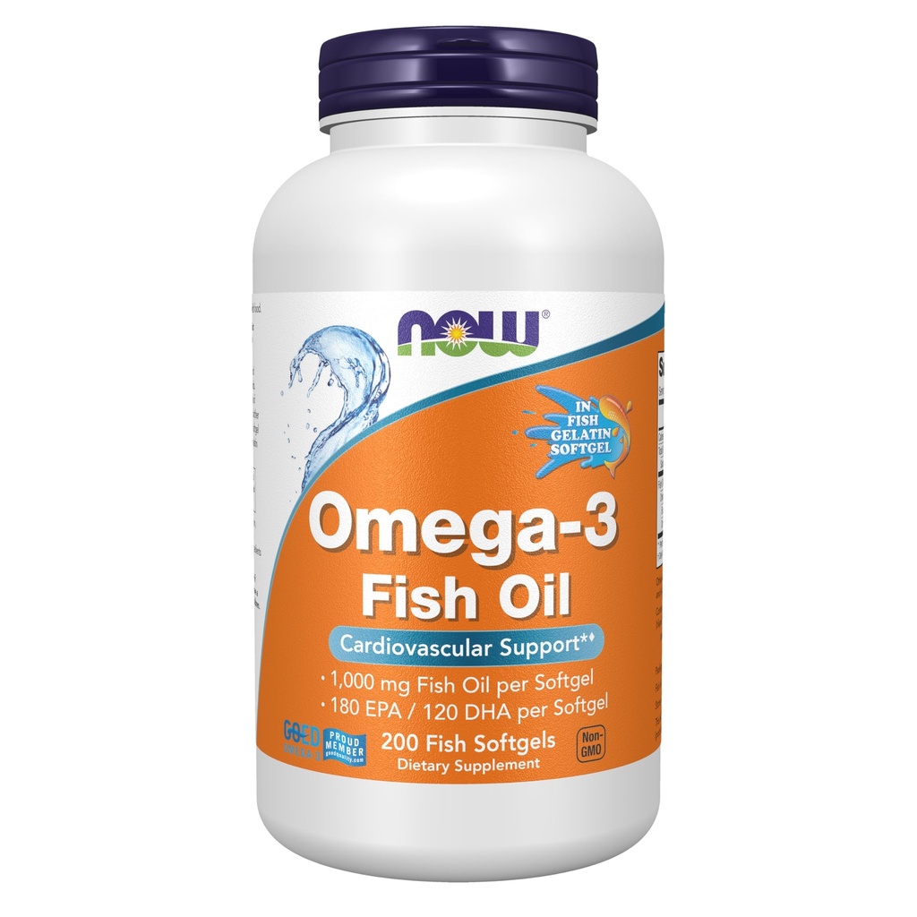 NYT elintarvikkeiden lisäravinteet, Omega-3 180 EPA / 120 DHA, molekulaarisesti tislattu, kardiovaskulaarinen tuki*, 200-kalan gelatiini Softgels, Pakkaukset voivat vaihdella