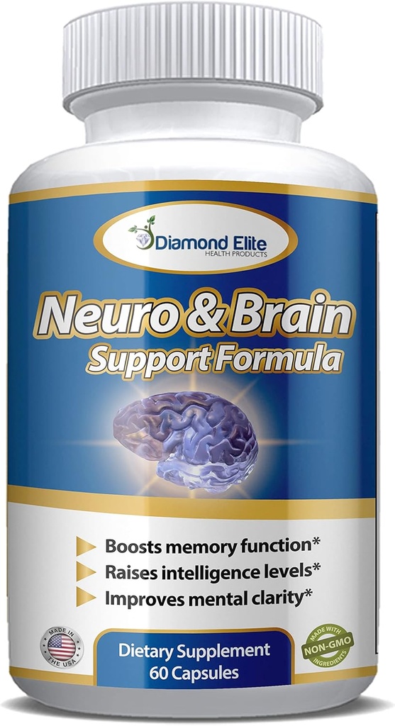 Neurojen ja aivojen hoito, extra Strength aivojen täydentää muistia, keskittyä, & selkeys - Tehostaa muistia toiminto, älykkyys tasot ja keskittyä, Premium aivojen terveys täydentää miehille & naisille, 60 kapselia