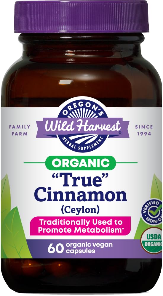 Oregonin Wild Harvest Organic Cinnamon Ceylon 60 kreivi vegan kapselit