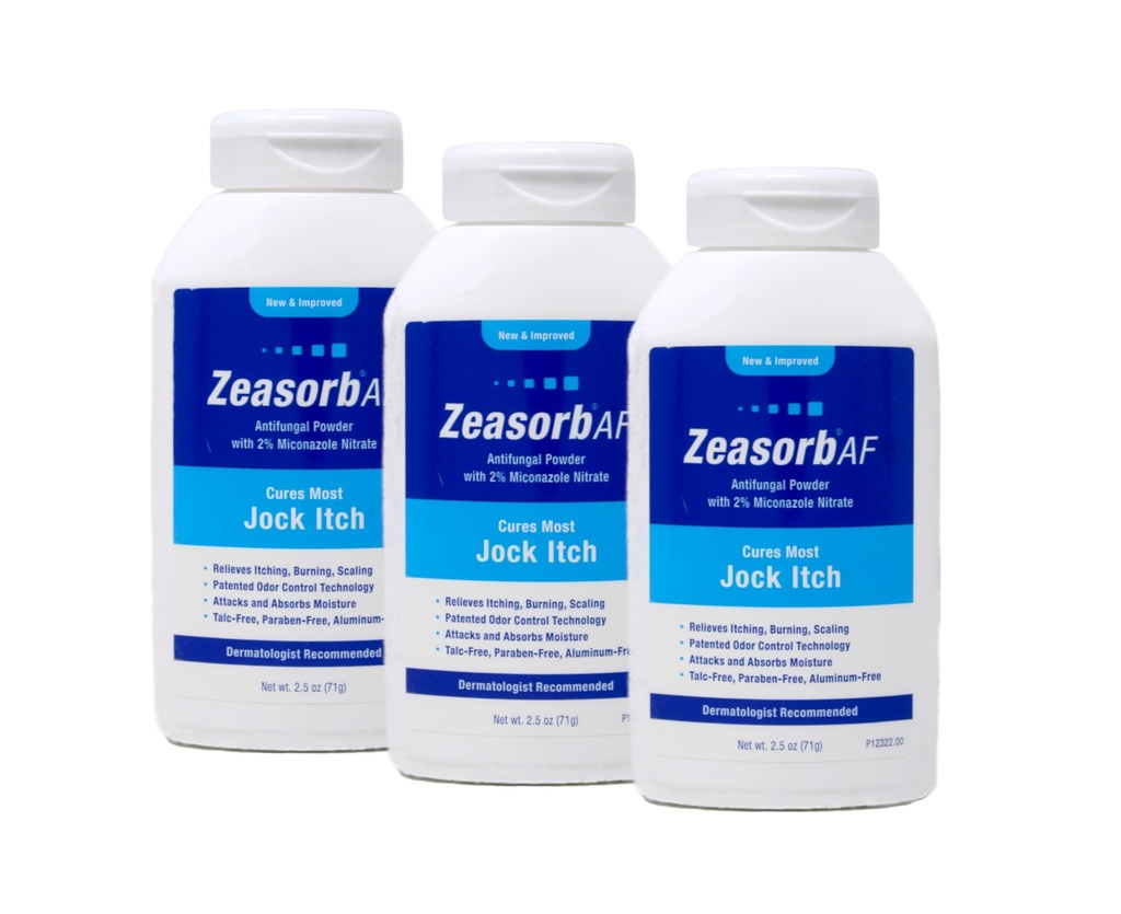 Zeasorb-sienilääkejauhe, Jock Itch 2,5 Oz (3 pakkaus)