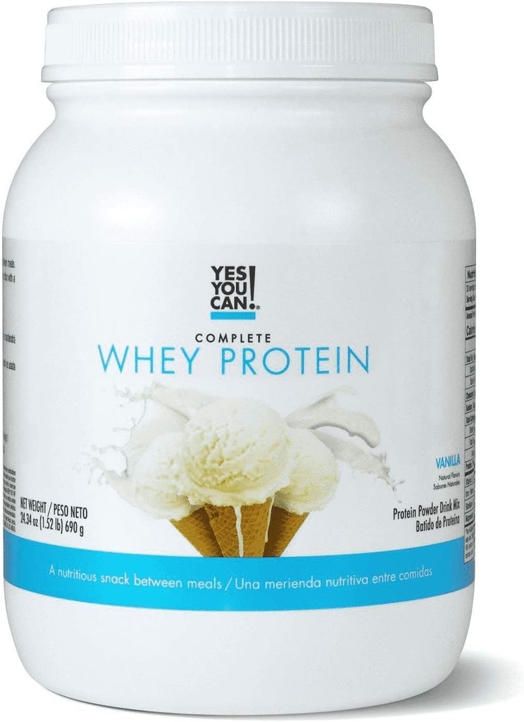 Ja du kan! Whey Protein Powder, Gluten-Free innehåller järn och vitamin D, Protein Shake 20 Grams - (Vanilla)