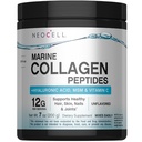 Neocell Marine Collagen with Hyaluronic Acid, MSM and Vitamiine C, Keto Collagen Supplements, for Skin Care and Joint Health, Unmaled, Powder, 7 oz, 1 Canister