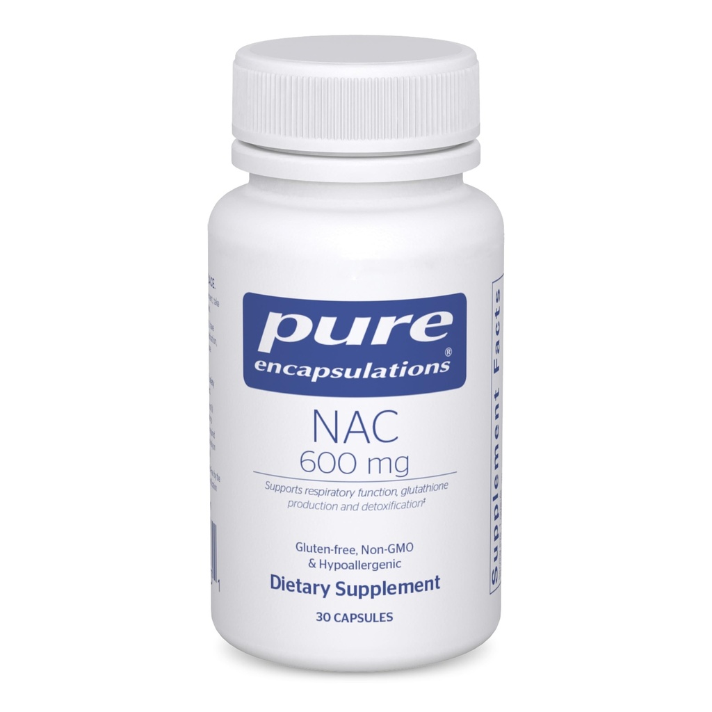 Rena inkapslingar NAC 600 mg - N-Acetyl Cysteine NAC Supplement för Lung Health & Immune Support, Liver Support & Antioxidanter * - med Freeform N-Acetyl-L-Cysteine - 30 kapslar