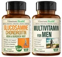 Vegan Glukosamiini Chondroitin MSM Joint Support Supplement & Complete Multivitamiini miesten