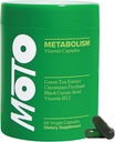 O Positiv Moto Kvinnors Metabolism Support - Energi, Curb Cravings, Hälsosam Metabolism - Vegan kapslar, 30 portioner