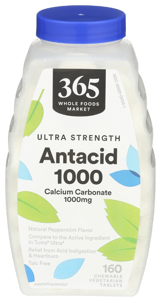 365 av Whole Foods Market Ultra-Strength Peppermint Antacid, 160 CT