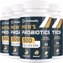 Probiotika för män, 500 miljarder CFUs & 12 Strains Mens probiotiska, med gurkmeja, Cranberry, Goji - Probiotika för Digestive Health, Gut, Immune & Bloating, Prostate & Urinary Tract Health, 240 kapsel