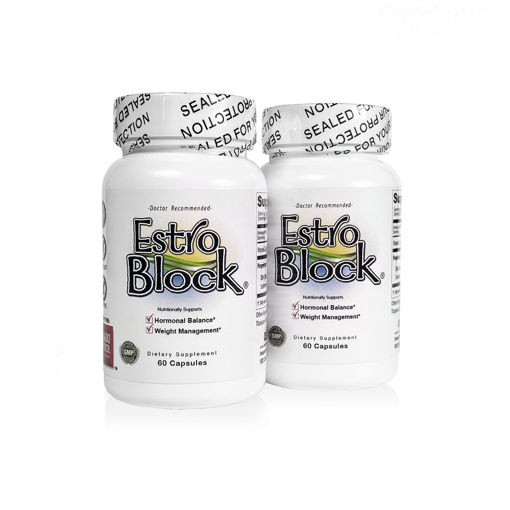 Estroblock - 2-pakettinen 120 kapselia Yhteensä - DIM & Indole 3-karbinolia luonnolliseen hormonihormonitasapainoon, akne - myrkyllinen estrogeeni- aromataasi-inhibiittorisalpaaja.