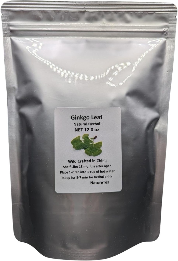 Ginkgo Leaf - Premium Ginkgo Biloba Loose Leaf 100% Nature (12 oz)