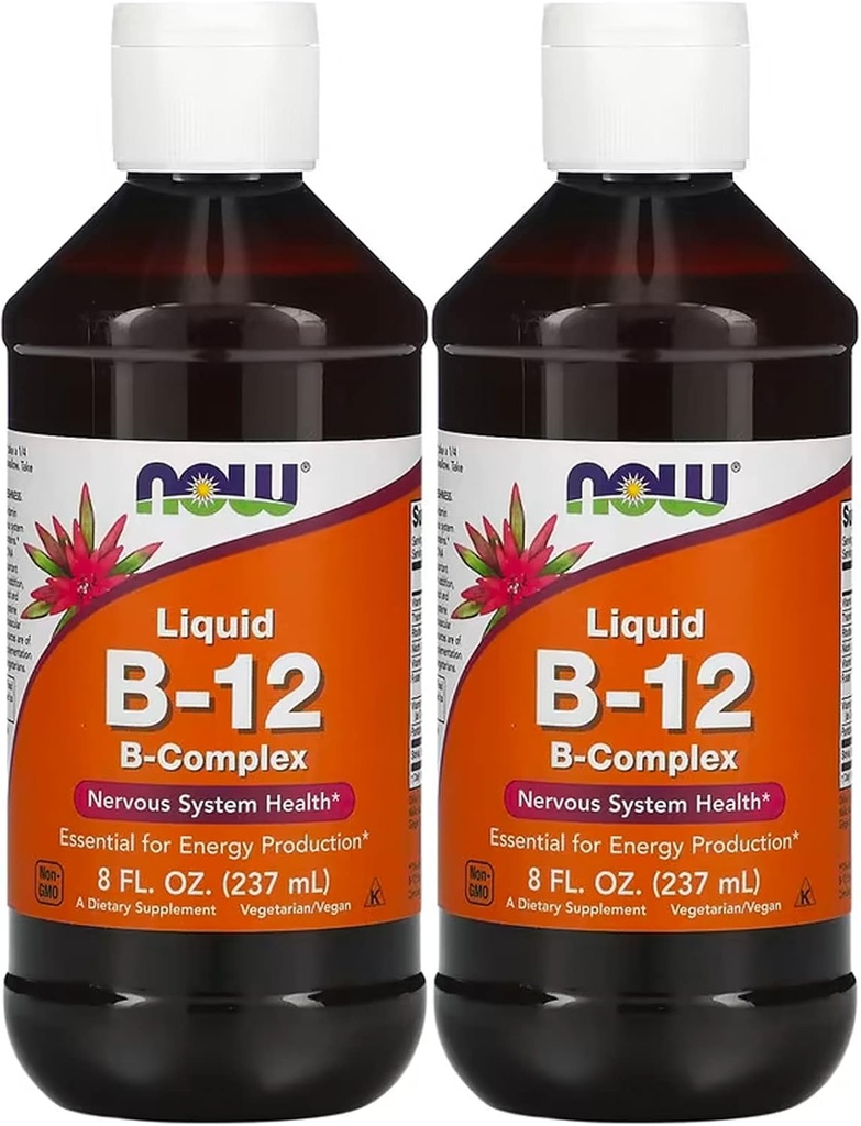 Nyt elintarvikkeet B-12-vitamiini Liquid, 8oz (pakkaus 2)