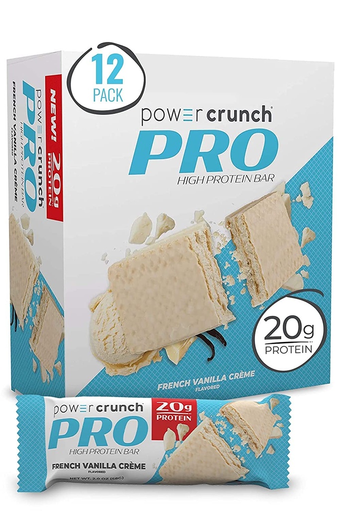 Power Crunch PRO, Ranskan Vanilla Crème, 2 Ounces (12 Count)