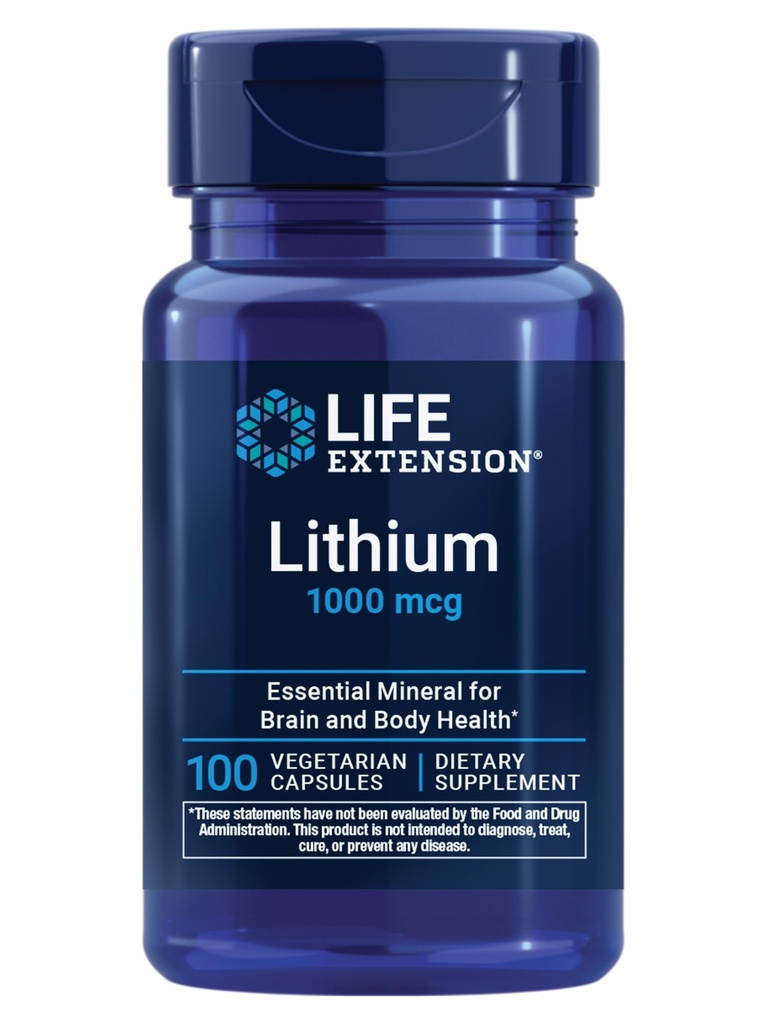 Life Extension Litium, 1000 mikrog Litium Orotate ... auttaa säilyttämään kognitiivisen toiminnan ja muistin...