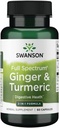 Swanson Full Spectrum Inkivääri & Turmeric 60 kapselia