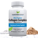 Collagen Peptide Pill - tyypit I, II, III, V, X - Anti-Aging - Premium Collagen lisäravinteet & Collagen Pills - Hydrolysoidut proteiini pillerit naisille & miehille 1800 mg nuorekas iho