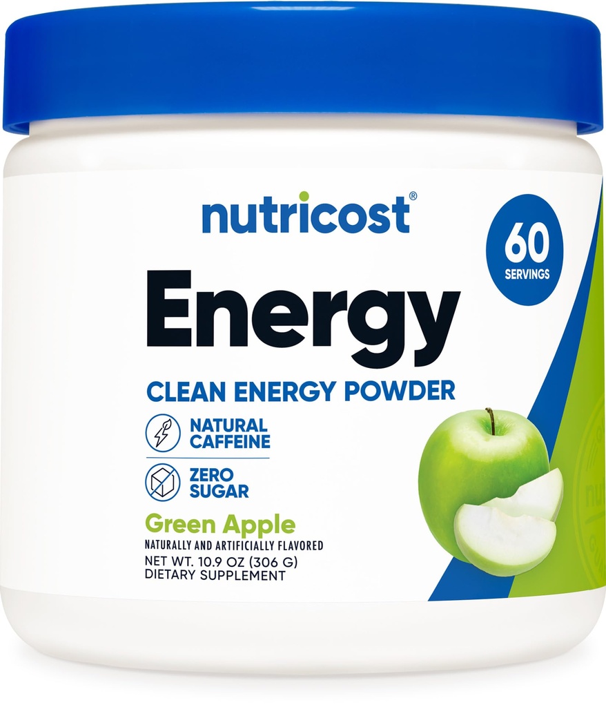 Nutricost Energy Complex (Green Apple) (60 Servings) - Puhdas energiajauhe, 300g ravintolisä