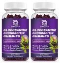 Glukosamiini Chondroitin Gummies - 2- pakkaus, Extra Strength 1500 mg Glukosamiinia MSM & Elderberry, Joustavuus Tuki, paras Cartilage & Immuuni tuki täydentää miesten ja naisten - 120