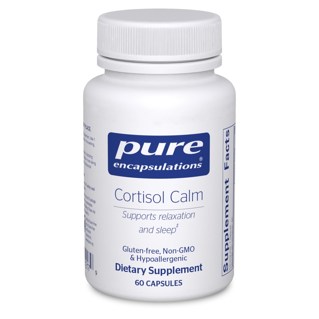 Puhtaat kapselit Cortisol rauhoittaa - tukee Cortisol Health & Rentoutumista - sisältää Ashwagandha & L- Theanine - levollinen uni - 60 kapselia