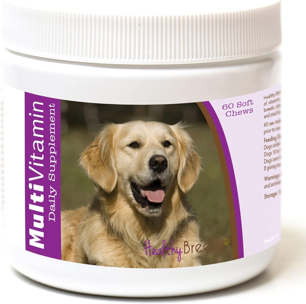 Terveet rodut Kultainen noutaja Multi-Vitamin Soft Chews 60