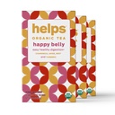 HELPS TEAS | Hjälper Happy Belly Tea | Organic Herbal Tea med grön anis, kamomill, mint och gurkmeja | 16 tepåsar - Pack av 3 |