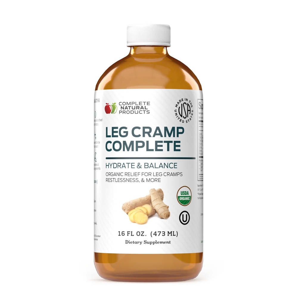 Leg Cramp Complete 16oz - Natural Liquid Organic Amish Muscle, Foot & Leg Cramp Remedy Relief, Vitamin och Supplement