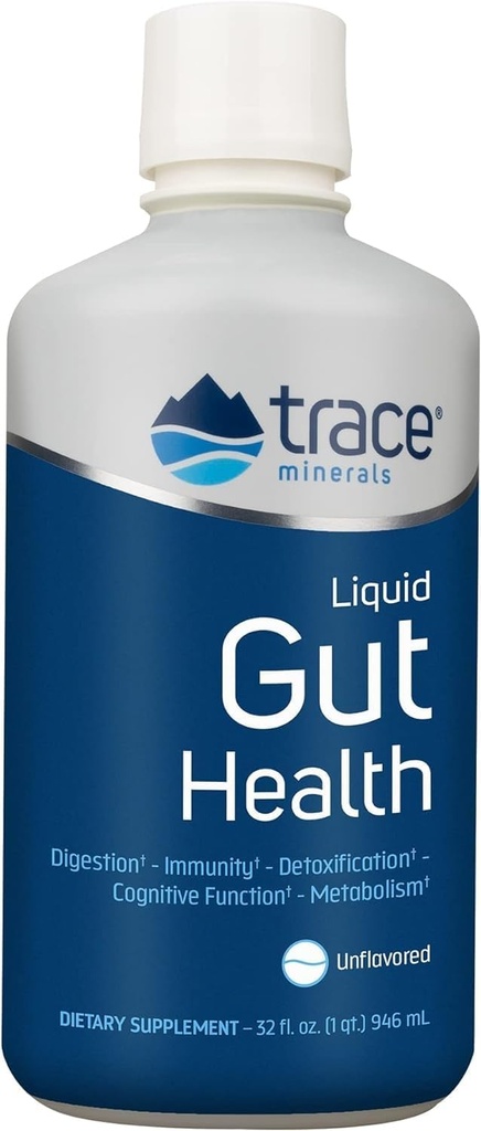 Trace Minerals Gut Health - tuki Gut Lining, terveellinen digestio, Immuunijärjestelmän toiminta - Ruoansulatuskanavan täydentää Hummeri & Fulvic Acid - Ei makua, 32 fl oz (noin 189 tarjoilua)